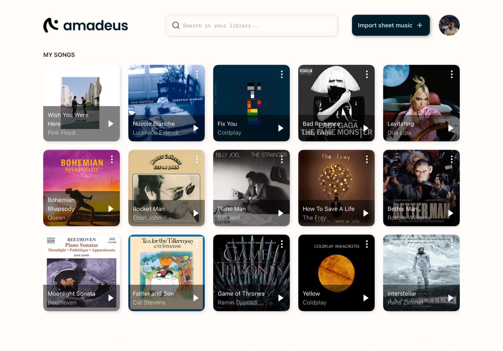 Amadeus on the web