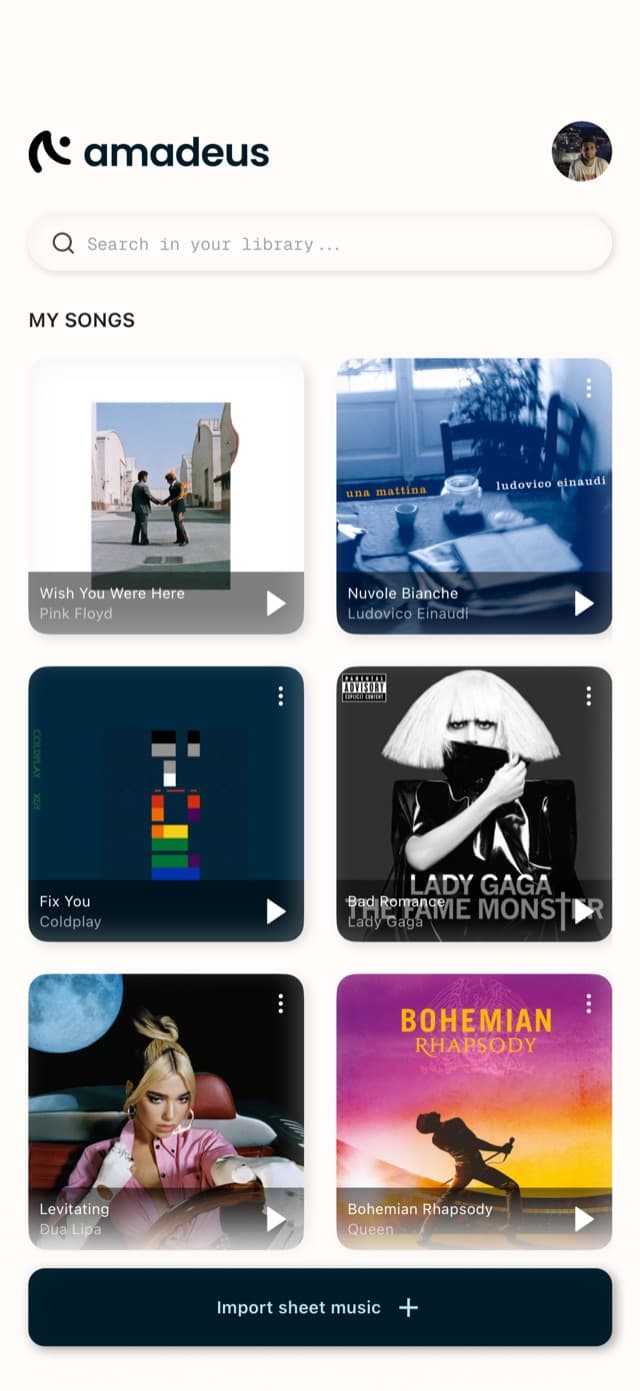 Amadeus on iPhone